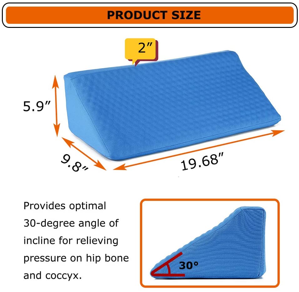 NEPPT Wedge Pillows for Sleeping Foam Bed Wedges Body Positioners 30 Degree  Incline Pillow for Adults, Side Sleeping, Back Pain, Medical Elevated