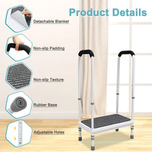 Cargar imagen en el visor de la galería, Step Stool with Handle for Elderly Medical Step Stools Seniors Handicap Safety Wide Platform Metal Step Ramp for Adults Foot Stool with Handle Fall Prevention Devices Stair Assist Helper (400 LBS)
