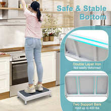 Cargar imagen en el visor de la galería, Step Stool with Handle for Elderly Medical Step Stools Seniors Handicap Safety Wide Platform Metal Step Ramp for Adults Foot Stool with Handle Fall Prevention Devices Stair Assist Helper (400 LBS)
