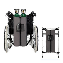 Cargar imagen en el visor de la galería, Oxygen Cylinder Bag Tank Backpack Holder Durable For Wheelchairs D &amp; E Cylinders
