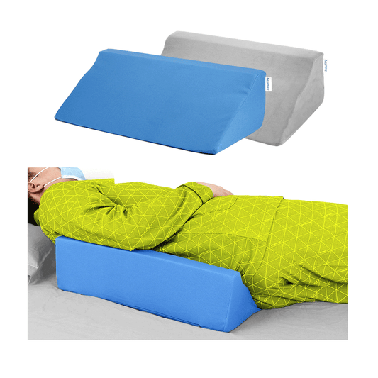 Wedge Pillows for Sleeping Foam Bed Wedges Body Positioners 30 Degree Incline Pillow for Adults, Side Sleeping, Back Pain, Medical Elevated Bolster Positioning Wedge (1 Pillow + 2 Cover)